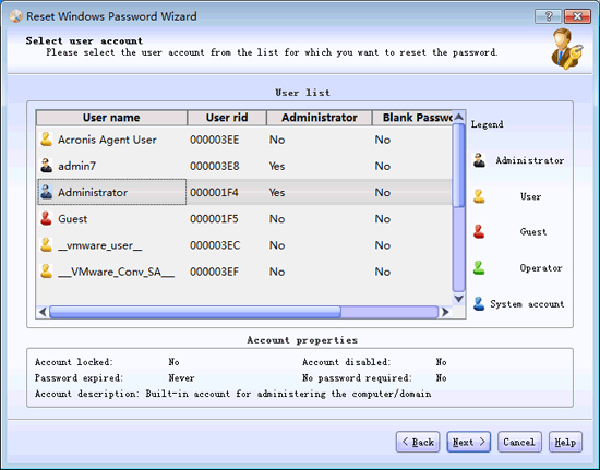 Lazesoft パスワード復旧